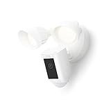 Ring Floodlight Cam Wired Plus con video de alta definición de 1080p activado por movimiento -...