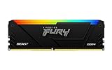 Kingston Fury Beast Black RGB DDR4, Memoria Gamer para PC, Capacidad: 32GB, Frecuencia: 3200MT/s,...