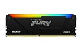 Kingston Fury Beast Black RGB DDR4, Memoria Gamer para PC, Capacidad: 32GB, Frecuencia: 3200MT/s,...