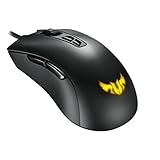 ASUS TUF Gaming M3 mouse ergonómico con cable RGB para juegos, pistola de metal gris