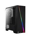 Aerocool Cylon Mid-Tower RGB PC Gaming Case, ATX, Full Tempered Glass Side Window, 13 Lighting...