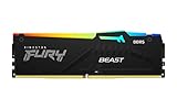 Kingston Fury Beast RGB DDR5, Memoria Gamer para PC, Capacidad: 32GB Kit (2x16GB), Frecuencia:...