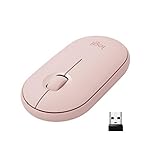 Logitech M350 Pebble Mouse inalámbrico con Bluetooth o Receptor de 2,4 GHz, silencioso, estilizado...