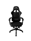 Balam Rush Silla Gamer Power Rush V2 Black Edition Mediana Tela y Piel Reclinable Negro