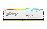 Kingston Fury Beast White RGB DDR5, Memoria Gamer para PC, Capacidad: 16GB, Frecuencia: 6400MT/s,...