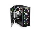 GAMDIAS Carcasa para computadora RGB para Juegos con 3 Ventiladores de PC RGB de 120 mm...