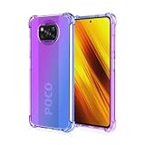 DABUNA Funda para Xiaomi Poco X3 NFC y Poco X3 y X3 Pro Case Uso Rudo,Transparente Colores...