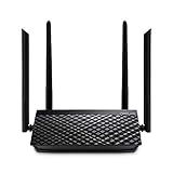 Asus Router AC1200 RT-AC1200 V2, WiFi de doble banda 2.4GHz y 5GHz, 4 antenas externas, fácil...