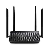 Asus Router AC1200 RT-AC1200 V2, WiFi de doble banda 2.4GHz y 5GHz, 4 antenas externas, fácil...