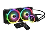 GAMDIAS Zeus CPU Liquid Cooler 240mm RGB for Gaming PC, Computers with 2 PWM Dual Ring RGB Fans, AIO...