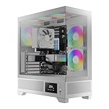 GAMDIAS Atlas M1 - Funda para Juegos de Torre Media Color Blanco, Elegante RGB ATX con Sistema de...