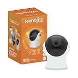 Tecnolite Connect - Cámara de Monitoreo Inteligente WiFi Interiores, Altavoz y Micrófono, Visión...