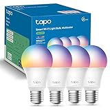 TP-Link Tapo L530E(4-Pack), Focos Inteligentes Wi-Fi, Multicolor, E26, 806 lumens, Regulables,...