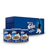 Purina Felix Pouches Alimento Húmedo Sabor Atun, Paquete con 24 Pzas de 85g