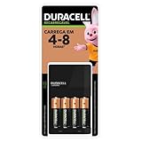 DURACELL - Cargador premium pilas recargables, carga extra rápida compatible con baterías DURACELL...