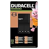 DURACELL - Cargador premium pilas recargables, carga extra rápida compatible con baterías DURACELL...