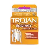 Trojan Condón Ecstasy Texturizado, 2 piezas