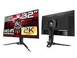 ASRock Monitor Plano Phantom Gaming 31.5' QHD 165Hz HDMI: Antena Wi-Fi, Sin Latencia. Flicker-Free,...