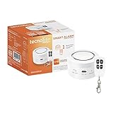 Tecnolite Connect Sirena Inteligente WiFi,Tecnolite, SMART ALARM, Luz LED, Control remoto,...