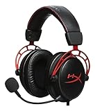 HyperX Cloud Alpha - Audífonos para gaming, Rojo- Altavoces de cámara doble - Comodidad...