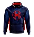 BOMBOW JMD Sudadera Spider Man con Felpa Ligera por Dentro,Capucha y Bolsa Tipo Canguro para...