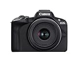 Canon EOS R50 Cámara de vlogging sin Espejo (Negro) con RF-S18-45mm F4.5-6.3 es Lente STM, 24.2 MP,...