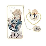 Violet Evergarden - Marcas de libros de metal, figura de anime para amantes de los libros,...