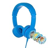 onanoff BuddyPhones Explore auricular para móvil Biauricular Diadema Azul, Blanco Alámbrico -...