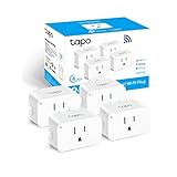 TP-Link - Tapo Smart Plug Mini 15A, enchufe Wi-Fi para el hogar inteligente, configuración...