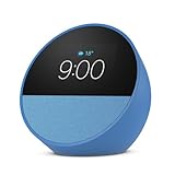 Nuevo Amazon Echo Spot (modelo de 2024), despertador inteligente con sonido vibrante y Alexa, Azul