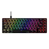 HyperX Alloy Origins 65, Teclado mecánico Gamer, Forma compacta del 65%, Red, Teclas PBT de Doble...