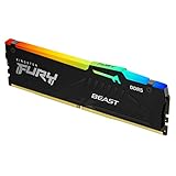 Kingston Fury Beast RGB DDR5, Memoria Gamer para PC, Capacidad: 16GB, Frecuencia: 6000MT/s,...