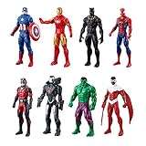 Marvel Avengers Ultimate Protectors Pack, 6 Pulgadas, 8 Cifras de acción con Accesorios, Juguetes...