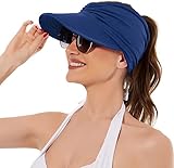 NEWKIBOU Sombrero de Visera para Mujer, Protección UV Sombrero de Sol de ala Ancha Sombrero de...