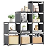 9 Cubos Estantería de Almacenamiento, Librero Organizador Multiusos, Estante Modular para Libros...