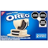 Oreo Galletas White Fudge Sabor Chocolate Cubiertas de Chocolate Blanco, Caja con 2 charolas de...