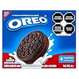 Oreo Galletas Sabor a Chocolate con Relleno con Sabor Chocolate, 252 gr, Caja con 4 Paquetes de 6...