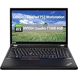 Lenovo ThinkPad P53 Workstation Laptop, NVIDIA Quadro T1000 4GB, Intel Core i7-9850, 16GB RAM, 512GB...