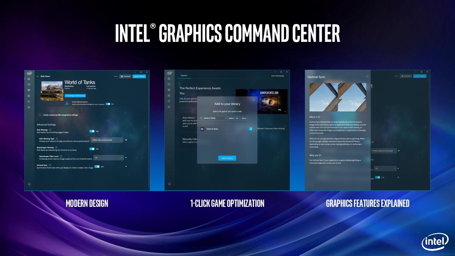 Intel Command Center Software, nuevo panel de control para gráficos ...