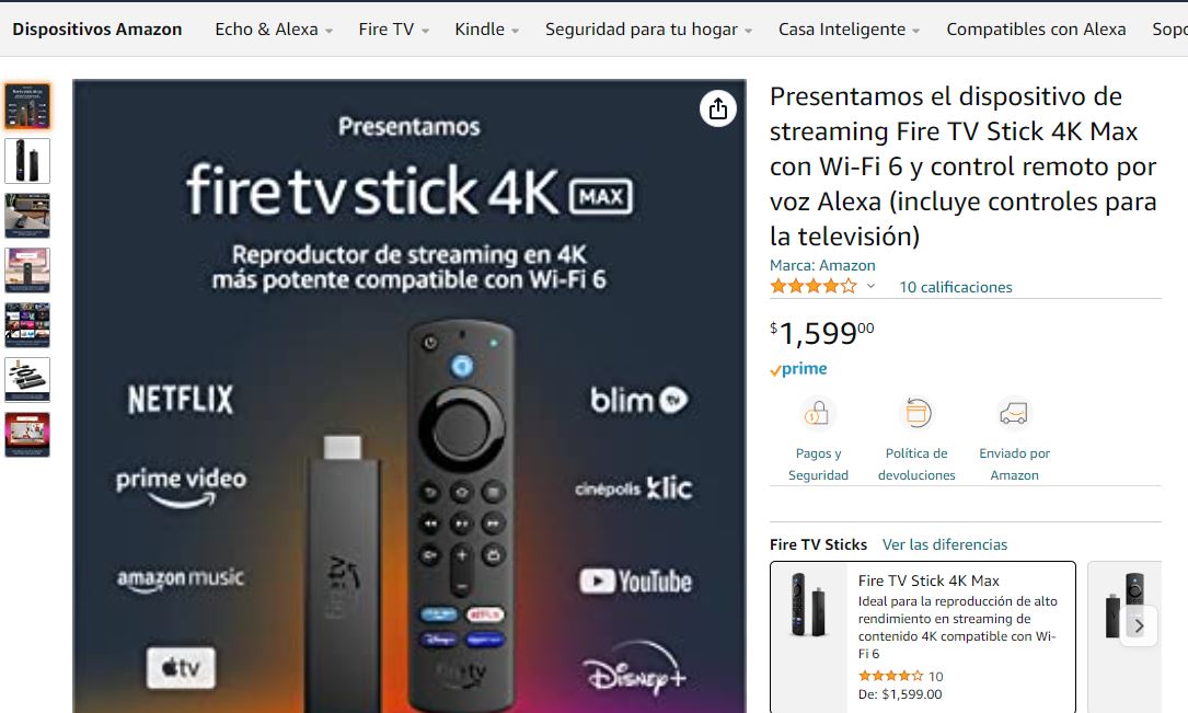 Amazon Fire TV Stick 4K Max llega a México, es 40% más poderoso y