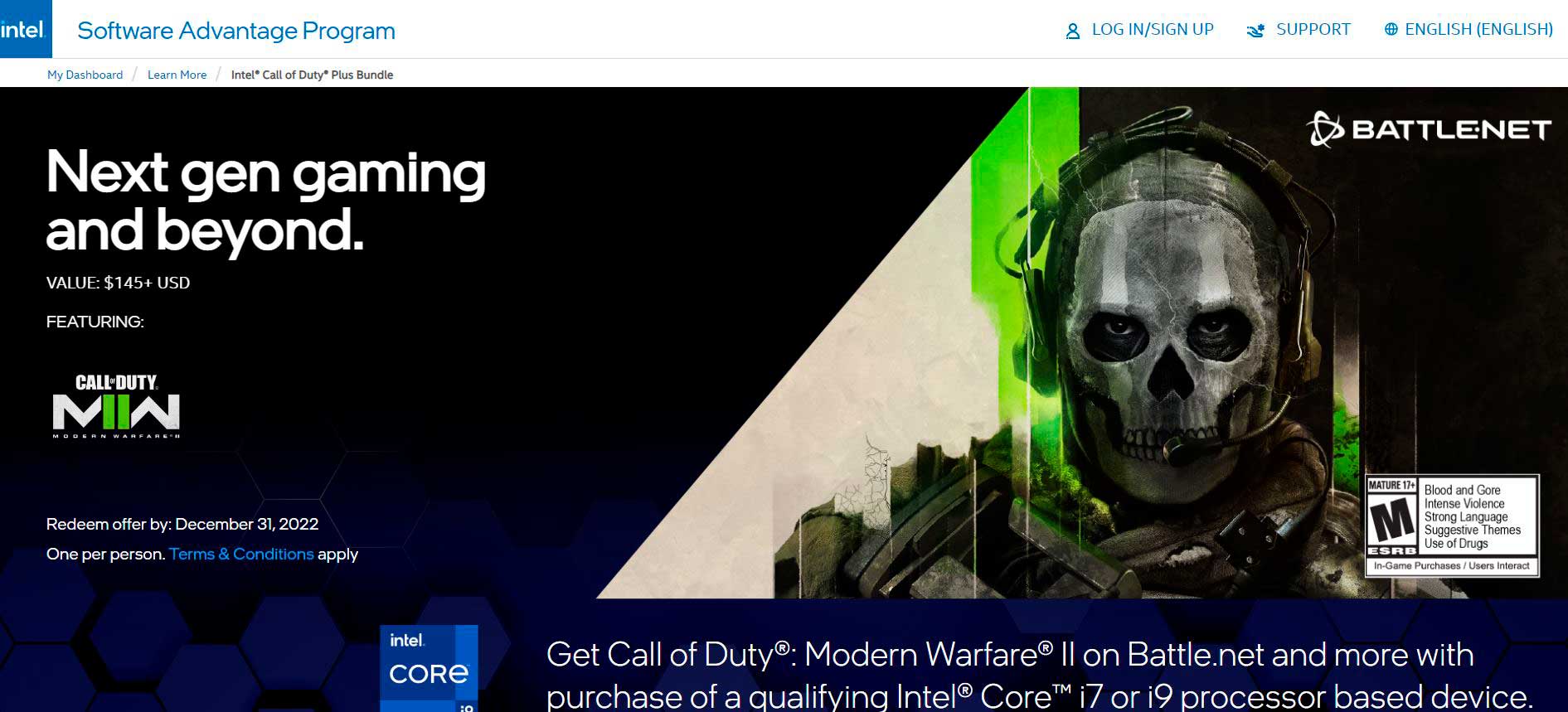 Intel ofrece gratis Call of Duty: Modern Warfare II con procesadores ...