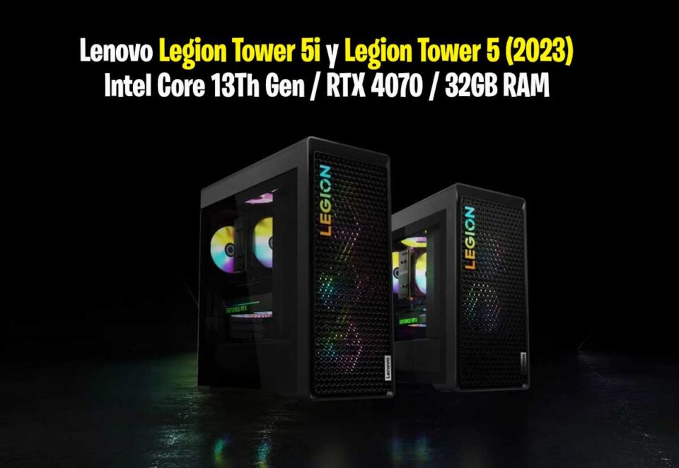 Lenovo Legion Tower 5i 2023 PC Intel Core 13th gen RTX 4070