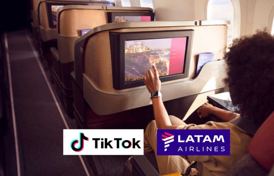 TikTok LATAM Airlines vuelos avion Segunda pantalla