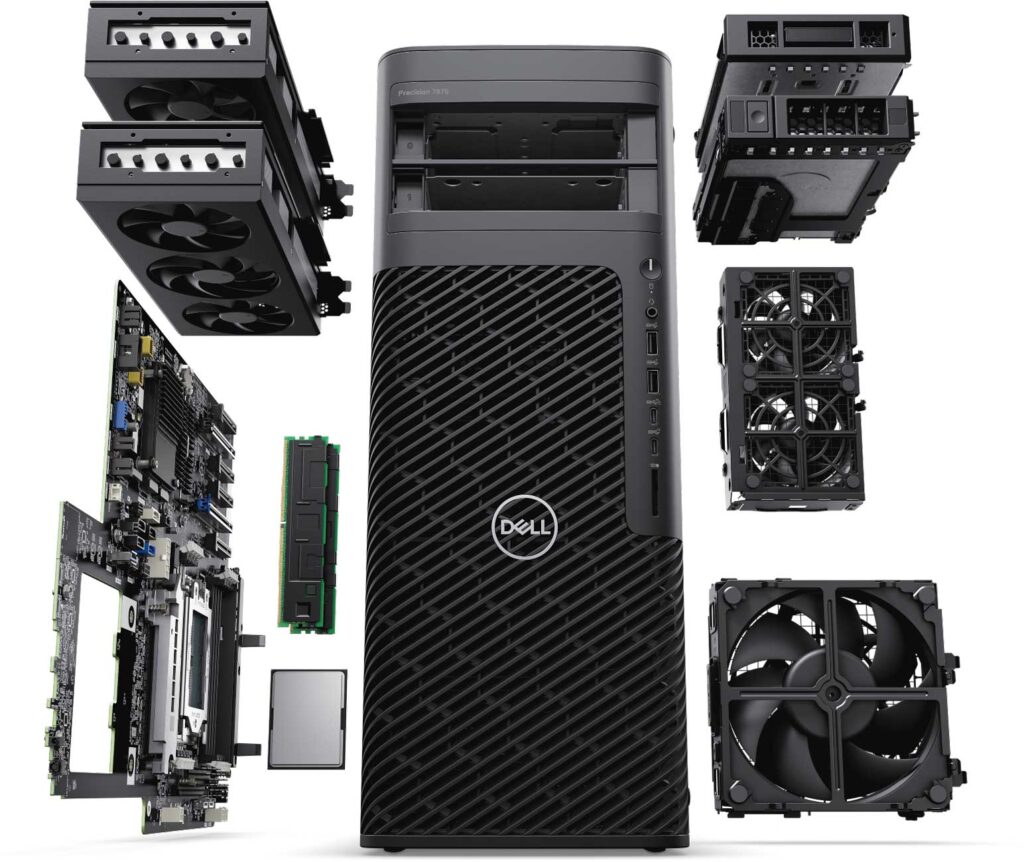 Dell Precision 7875 Torre Workstation AMD Threadripper PRO 7000 Desarme