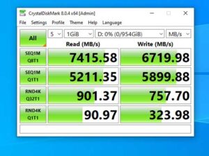 Teamgroup MP44 SSD 1TB Review CrystalDiskMark